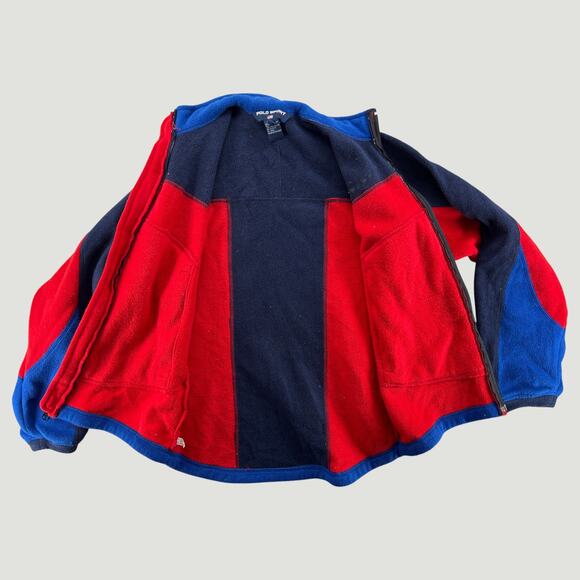 Polo Sport Ralph Lauren Fleece Jacket Red Blue Full Zip Men’s Large - Picture 7 of 7